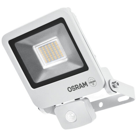 Proyector exterior Led con sensor de movimiento blanco 20W 3000°K IP44 (Osram 4058075164451)