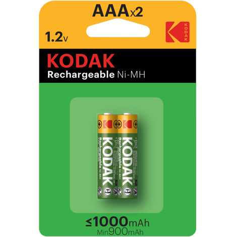 2 uds. pilas recargables HR03-AAA 1000 mAh Ni-MH (Electro DH 50.036/1000/AAA)  (Blíster)