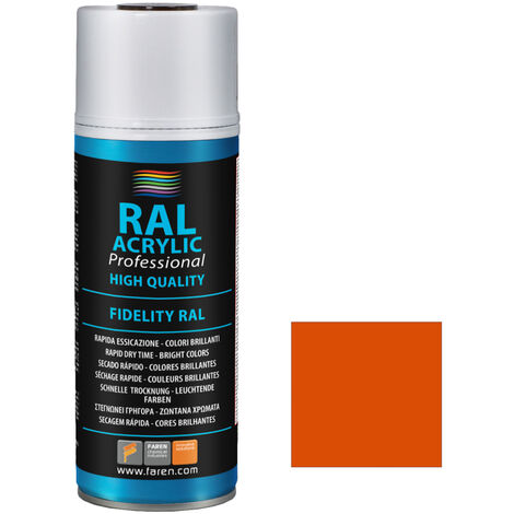Spray de pintura naranja tráfico RAL 2009 400ml. (Faren 4VF400)
