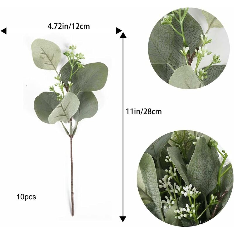 10pcs Artificial Eucalyptus Plants Artificial Plants Eucalyptus