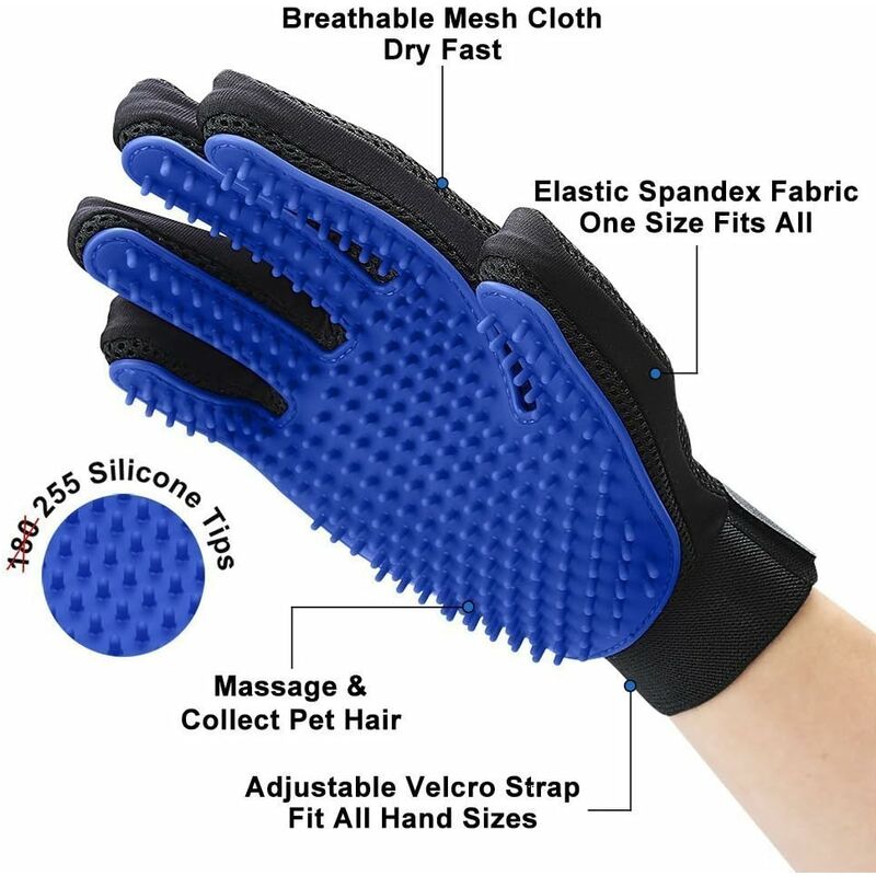 Deshedding store massage glove