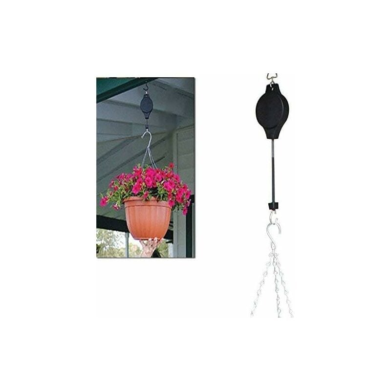 Traffic Light Elevator Flower Basket Plant Roll Hooks Retractable Heavy  Duty Easy Reach Telescopic Plant Roll Hanging Flower Basket Hook Hanger for  Garden Baskets 3 Pieces