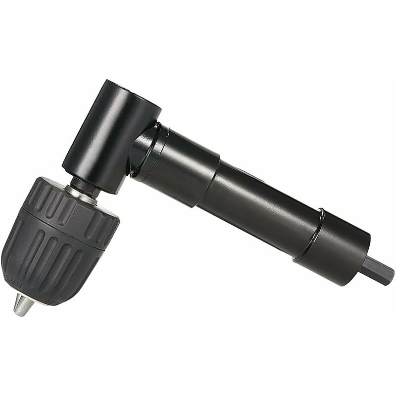0.8-10mm Quick Release Drill Chuck, 90o Right Angle Drill Adapter with Tool  Bend Extension, ABS + Aluminum + Steel Right Angle Drill Attachment
