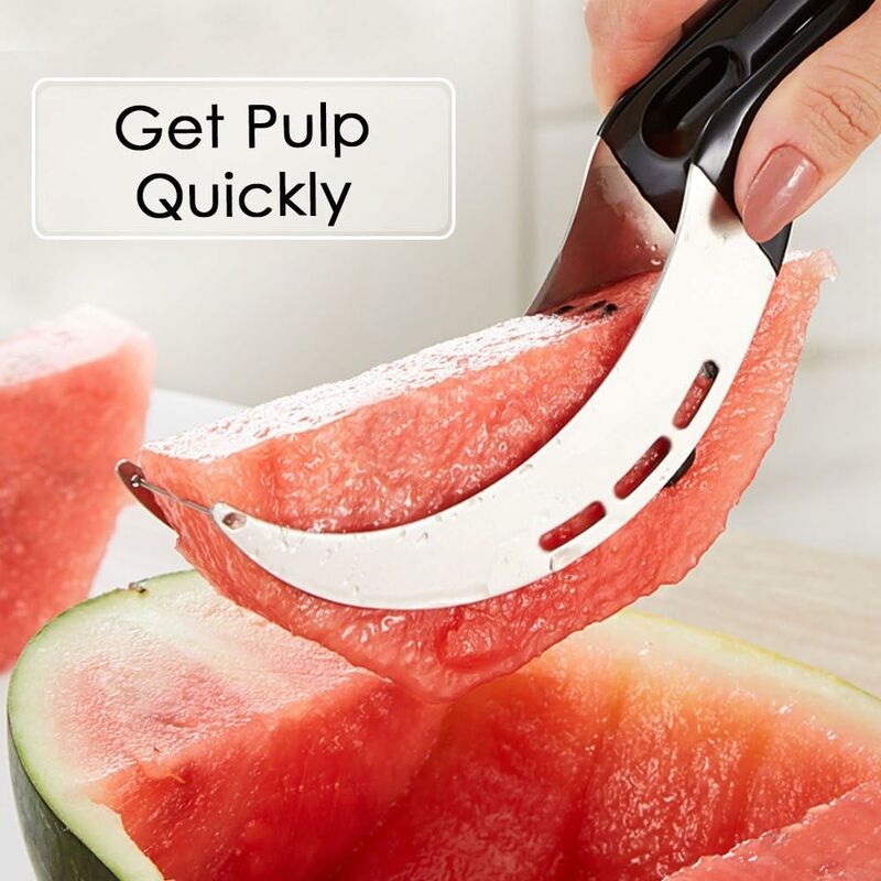 Watermelon Slicer Premium Watermelon Cutter Kitchen Tools Ultra-Sharp Stainless Steel Ergonomic and User-Friendly Handle Safe, Durable Design, Size