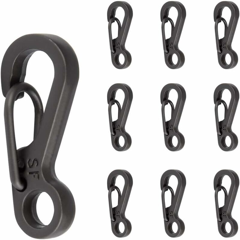 LangRay 10 Pack Mini Carabiner Hook for Excursion Climbing - Keychain -  Maximum Weight 15kg - Hanging Accessories to Extend ， Animal EDC