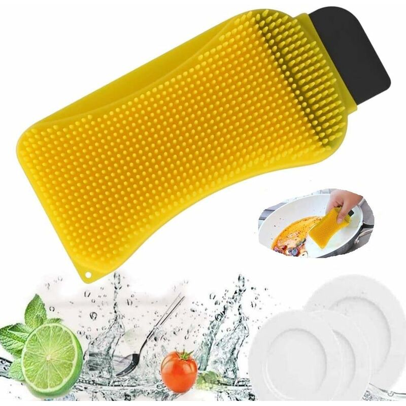 2 Pc Vegetable Cleaning Brush With Handle Fruit Veggie Scrubber