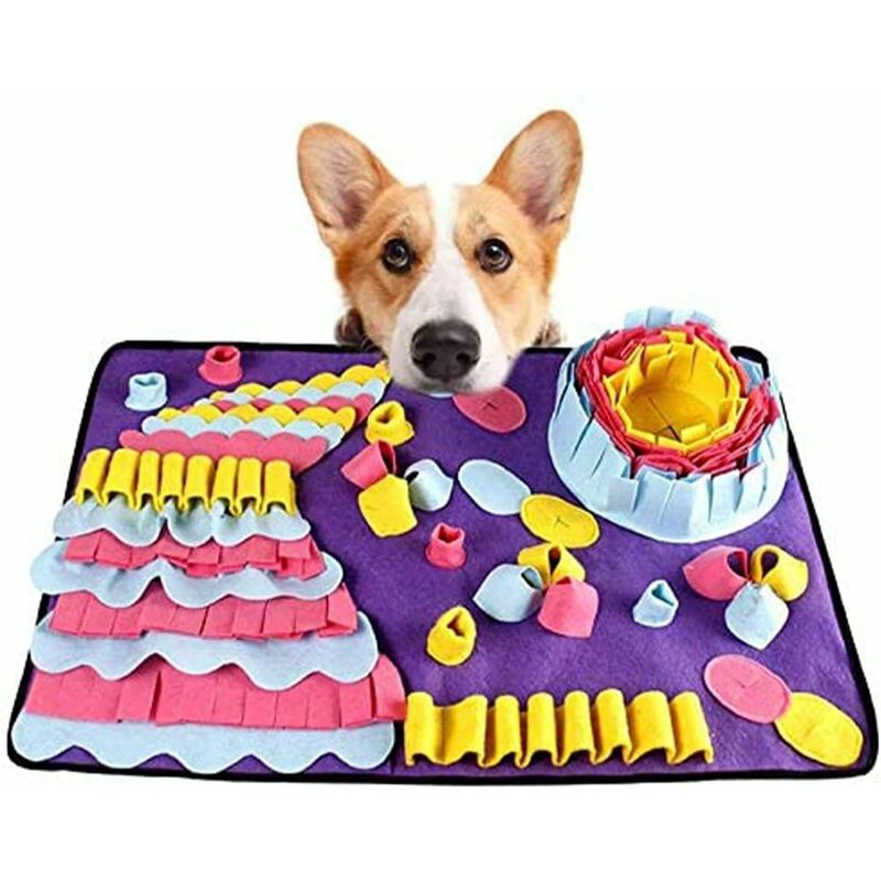 Dog Feeding Mats Snuffle Mats, Dog Training Mats Dog Puzzle Toys, Nosework  Blanket Pet Snuffle Bowl Cat Snuffle Mat for Cats Dogs,Activity Fun Play Mat,  Coffee 