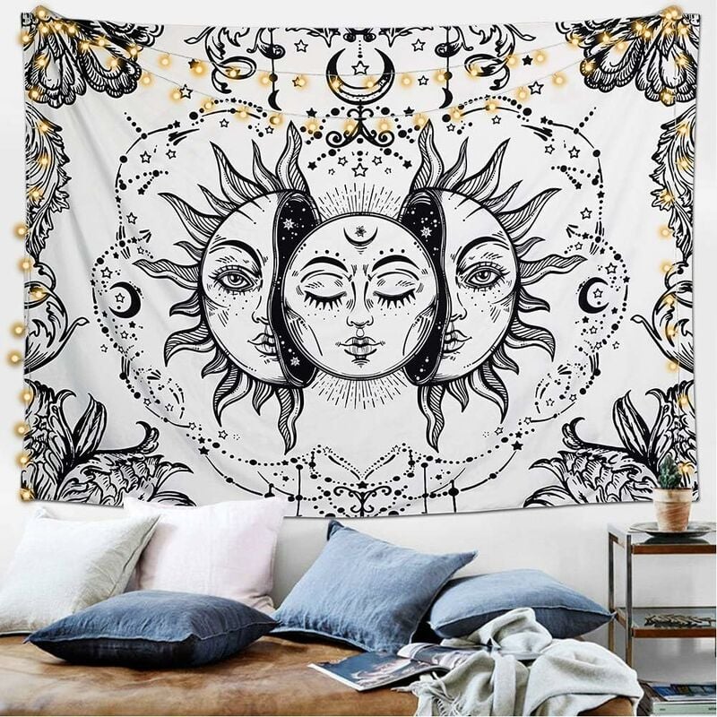 Deco 79 Metal Sun And Moon Wall Decor W/ Abstract Patterns 25 X 25 X 1