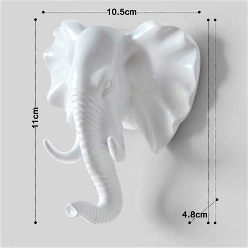 LangRay Animal Wall Hooks Heavy Duty Hooks Creative Versatile Hooks for  Clothes Hats Scarves Dresses Towels Bags Home Storage Hooks, White Elephant