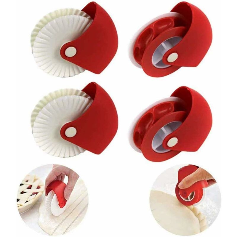 Plastic Pizza Pastry Lattice Cutter Pastry Pie Cutter Wheel Roller