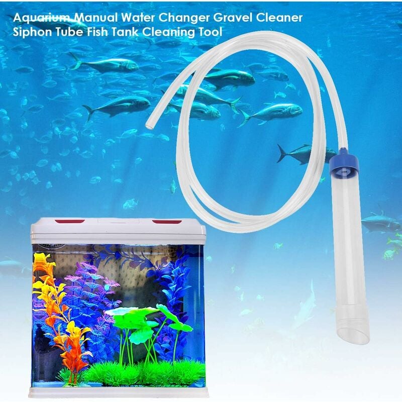 Aquarium Manual Water Changer Air Pump Siphon Fish Tank Gravel Tube Fish  Tank Cleaning Tool
