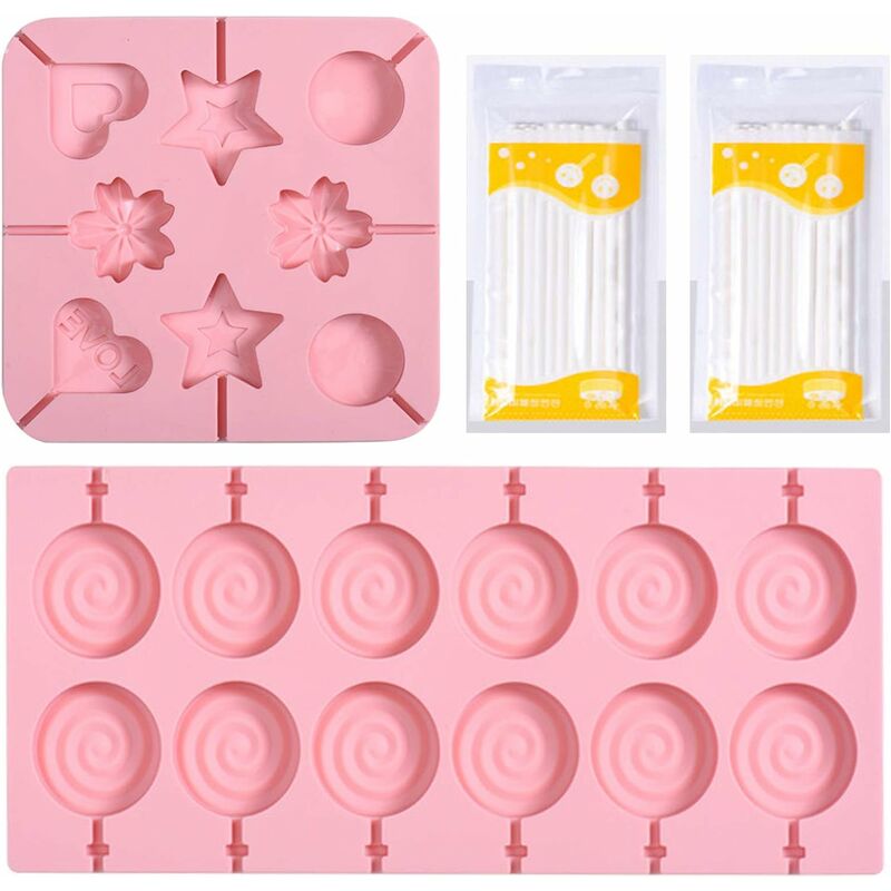 Silicone Lollipop Mold - 8 Forms, Flexible Molds