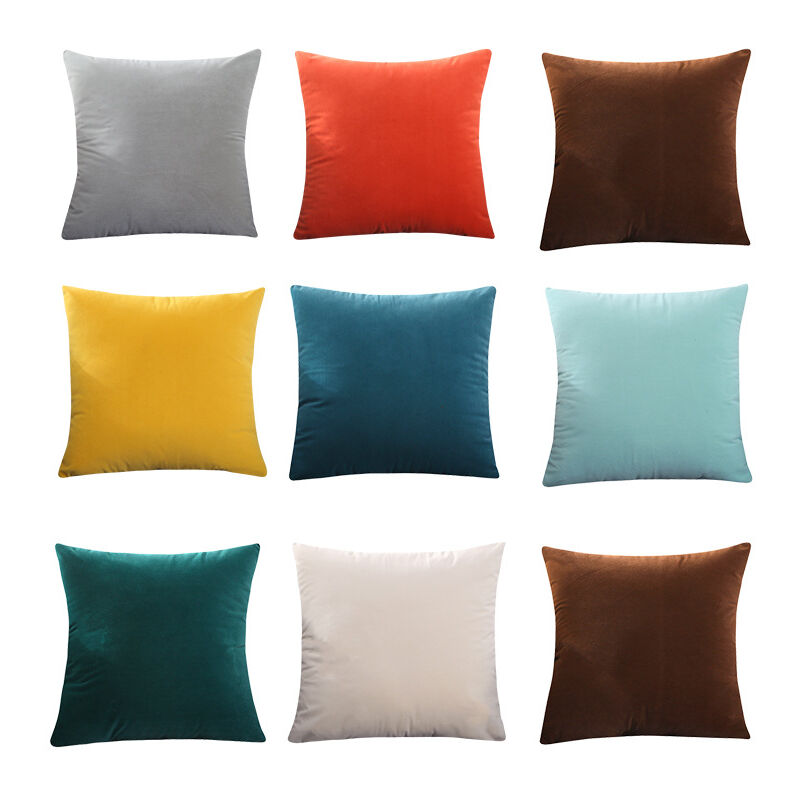 Coliang Throw Pillow Case, Colorful Multi-Color Optional Soft Plain Cushion  Solid Pillow Sofa Cushion Office Cushion Pillow Cover 40x40CM(No Insert) 