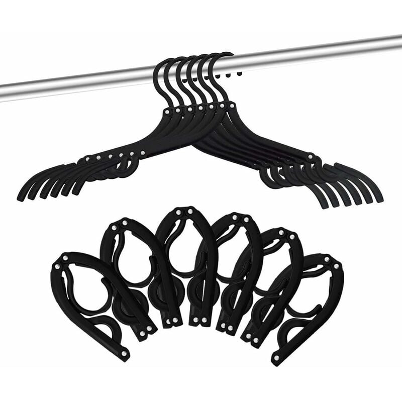 HOUSE DAY Plastic Hangers - 60 Pack 16.7 inches New Design Black