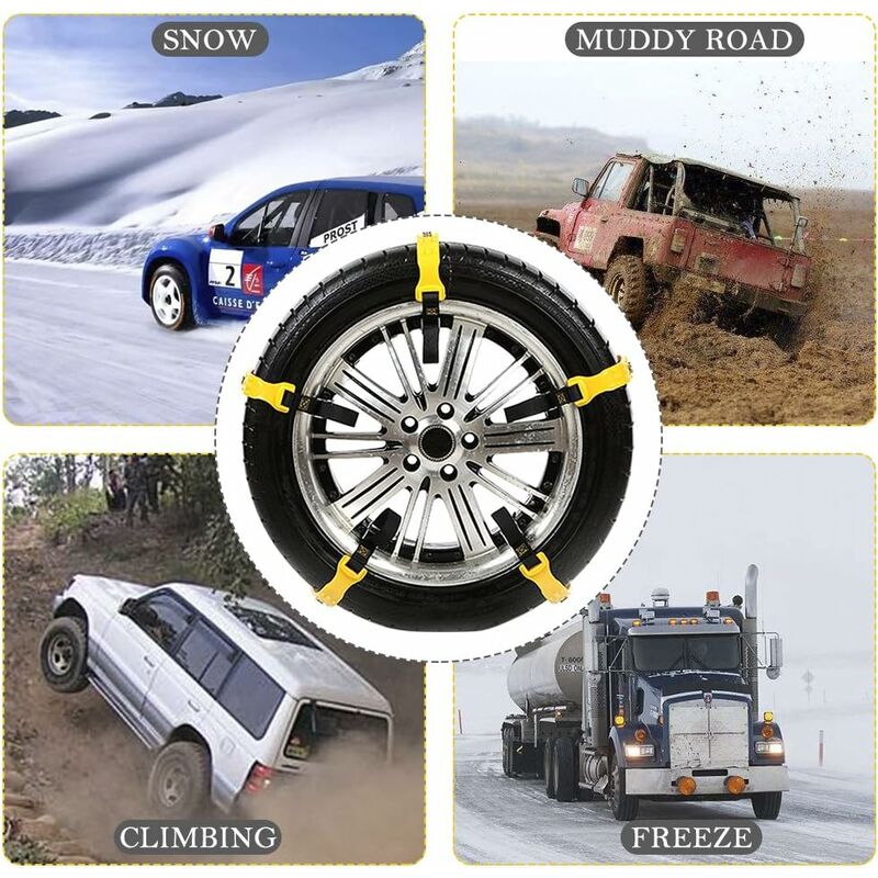 Car Snow Chains Anti Slip Tire Chain Adjustable Anti-Skid for Toyota Tacoma  TRD