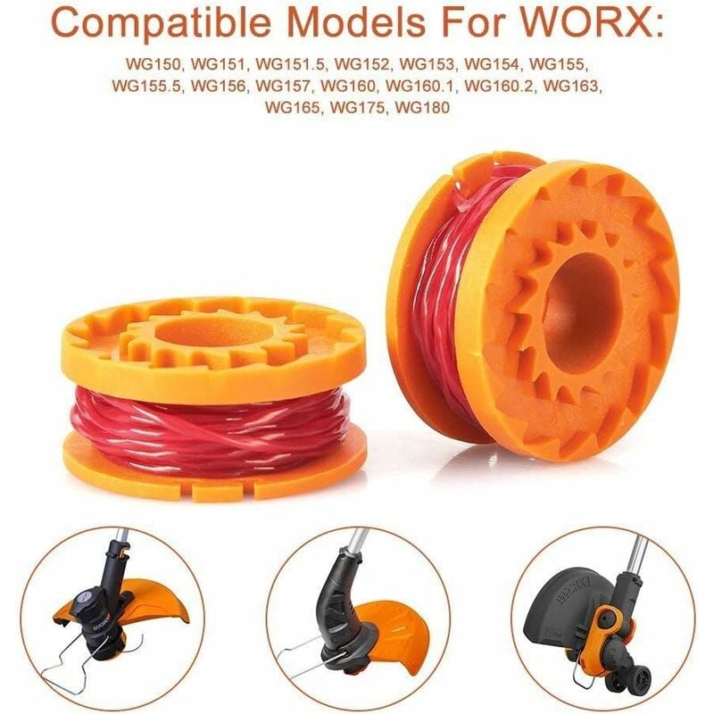 WORX WA0010 Replacement 10 Foot Grass Trimmer Edger Spool Line 4