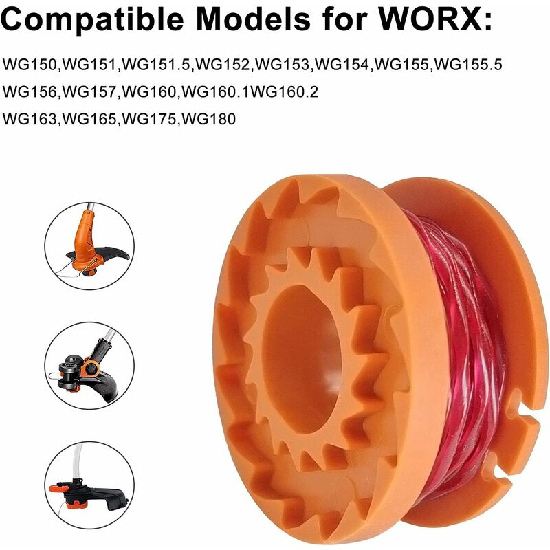 Trimmer Line Replacement Trimmer Reel for Worx WA0010 WA0004.1