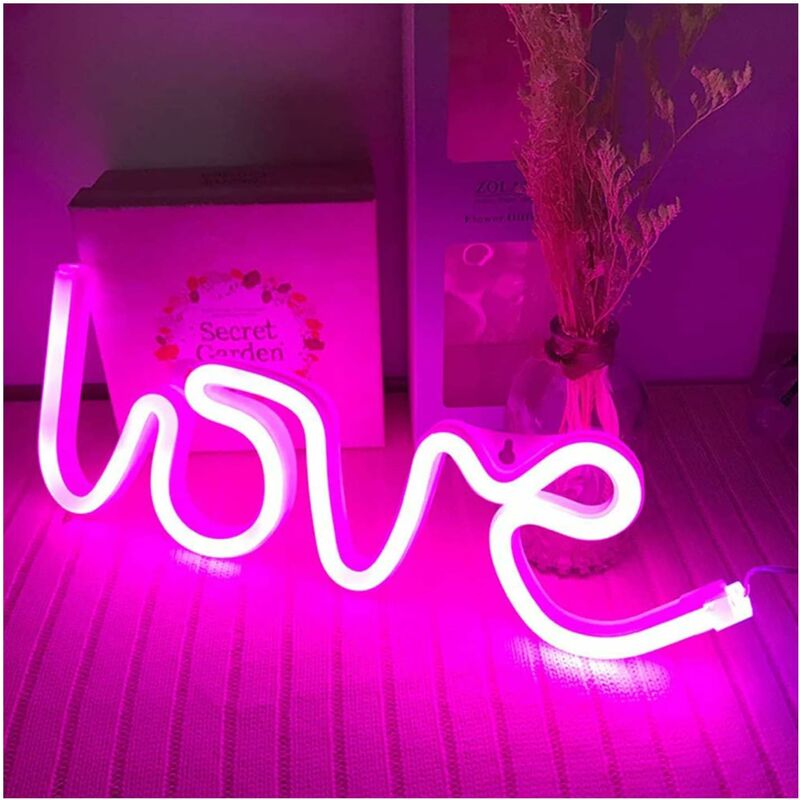 Love Signs Pink Neon Light Signs LED ...