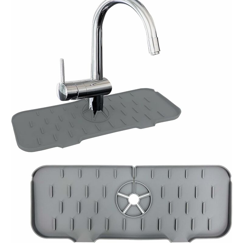 1pc Multifunctional Silicone Faucet Draining Mat, Splash-proof &  Anti-overflow For Kitchen Sink