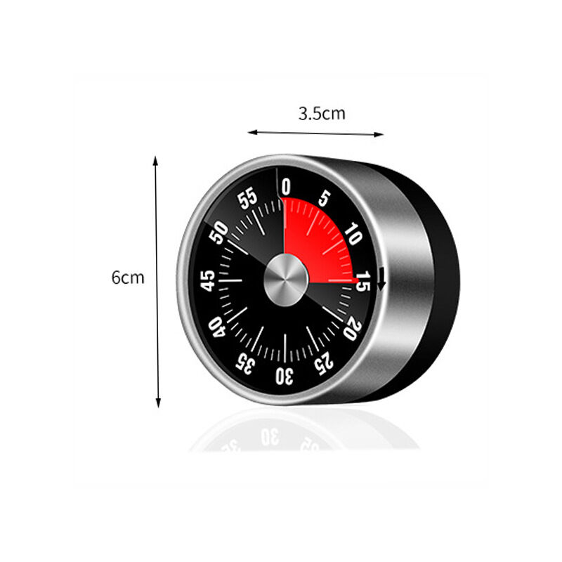 Kitchen Timer, Mechanical, Magnetic, 1-60 minutes, Stainless steel