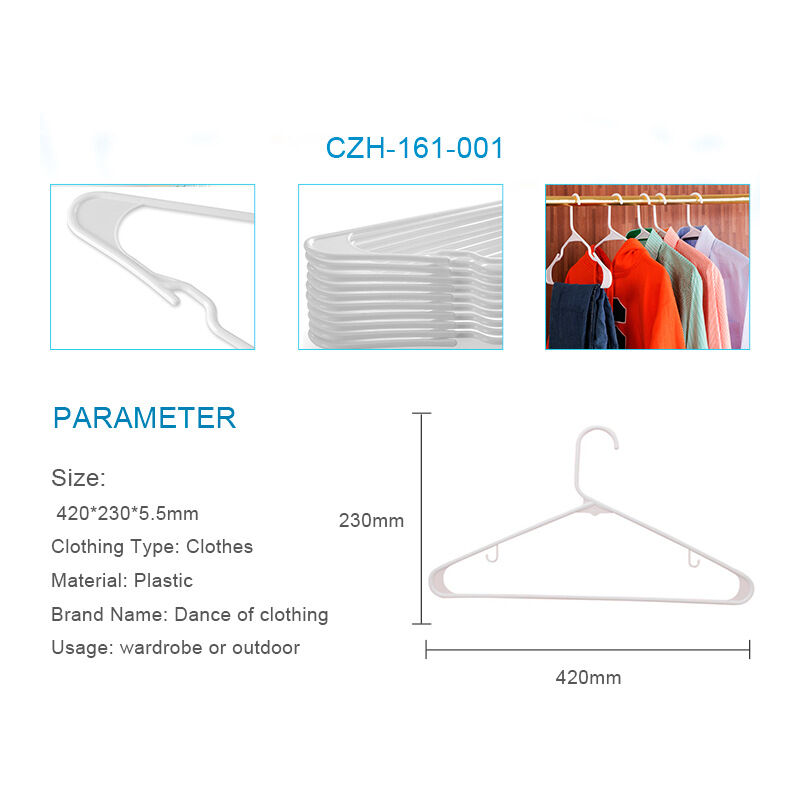 Sharpty White Plastic Hangers, Plastic Clothes Hangers Ideal for Everyday Standard Use, Clothing Hangers (20 Pack)