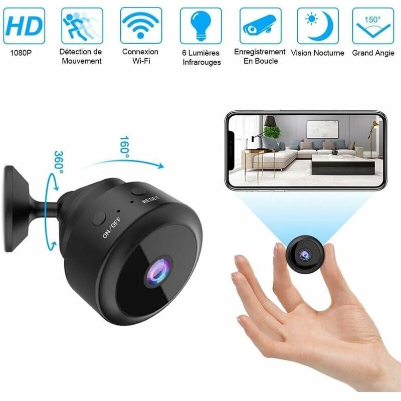 Mini WiFi Hidden Camera Small, Full HD 1080P Baby Security