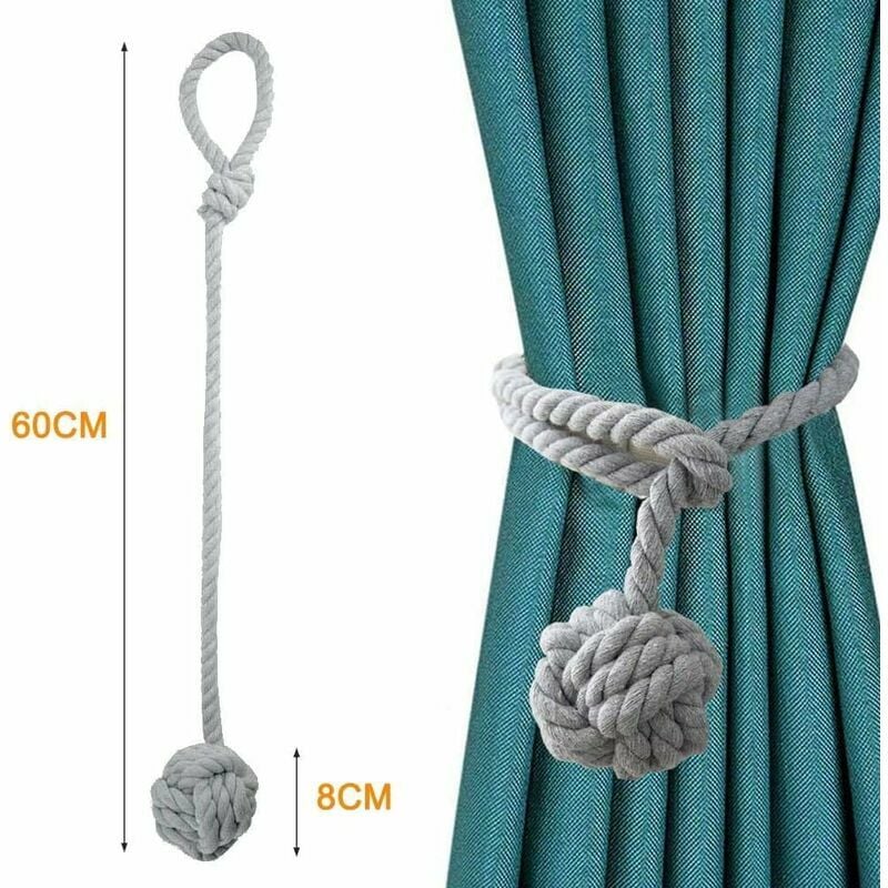 Magnetic Curtain Tiebacks Curtain Clips Rope Rear Curtain Holders