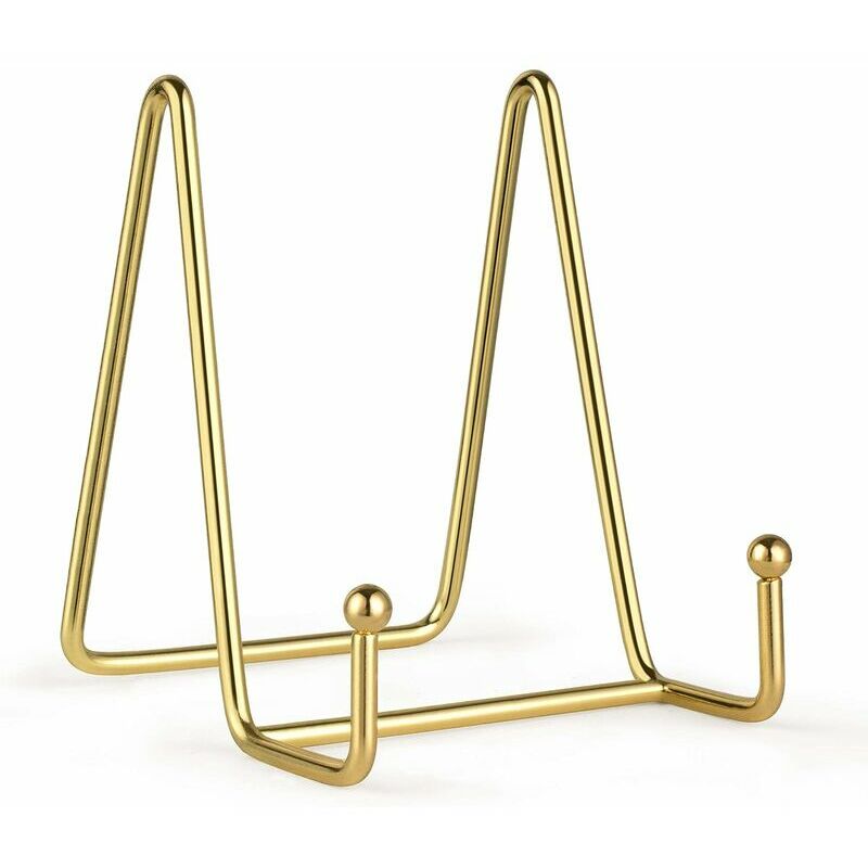 4 Inch Plate Holders for Display, Upgraded Gold Display Stand Iron