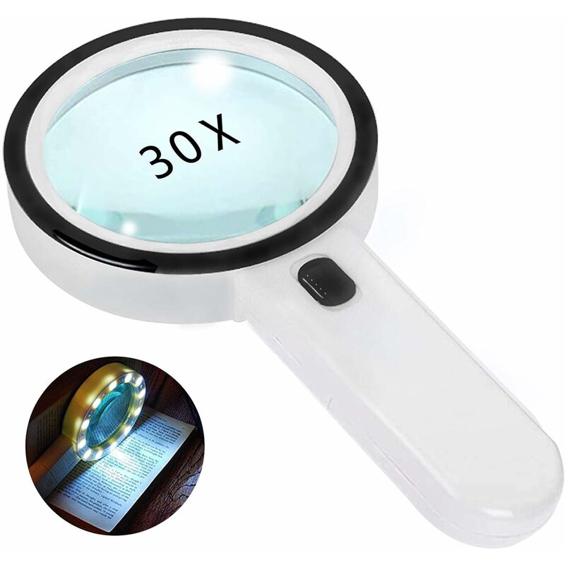 Handheld Magnifier, 5x 11x Tabletop Magnifying Glass With Folding