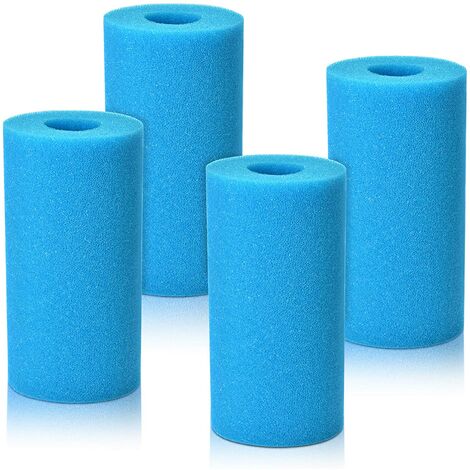 LangRay 4 Piece Filter Sponge Type A, Foam Filter Cartridge, Pool Filter Foam, Reusable and Washable, Foam Filter for Spa, Pool, Jacuzzi