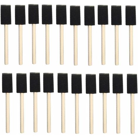 100 Pack 2 inch Foam Paint Brushes Sponge Brushes Sponge Paint Brush with  Wood Handles for Stains Varnishes Acrylics Crafts Art (100)