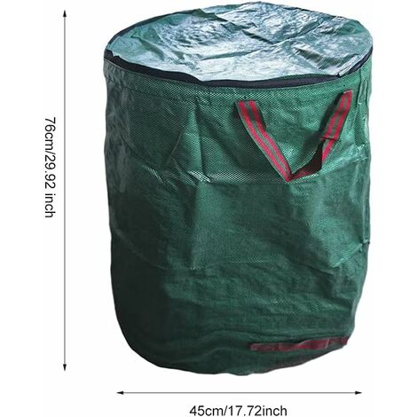 3 Pack Reuseable Garden Waste Bags - 32 Gal Large Leaf Bag Holder/Heavy  Duty Lawn Pool Yard Waste Bags/Waterproof Debris Bag