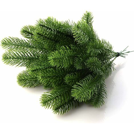 2/30Pcs Artificial Pine Needles Branches Christmas Tree Green