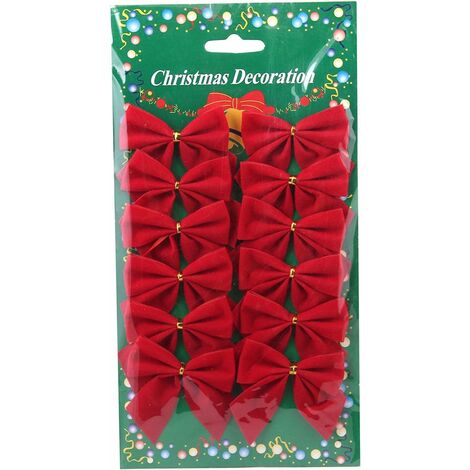 mini red bows for christmas tree