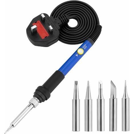 Soldering Iron Kit, Electric Soldering Iron Pen 200~450��C Adjustable Temperature Soldering Iron Set Electronic Iron Gun with 5 Different Soldering Tip for Welding Carving Soldering