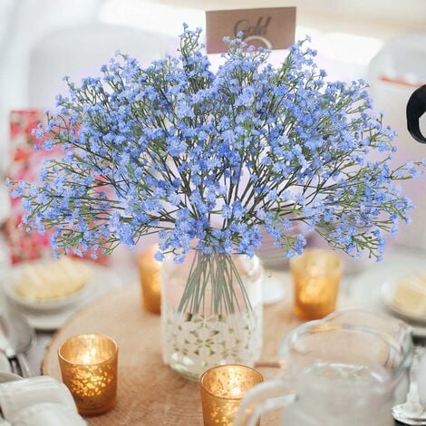 Babies Breath Flowers Artificial Fake Gypsophila DIY Floral Bouquets Arrangement Wedding Home Decor 8pcs