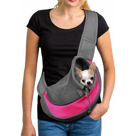 LangRay Pet Dog Sling Carrier Breathable Mesh Travel Safe Sling