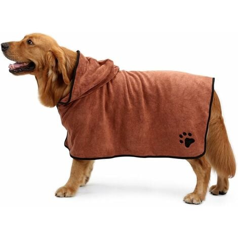 Fleece Pet Cat Dog Night Robe Dog Pajamas Dog Bathrobe Dressing Absorbing  Gown