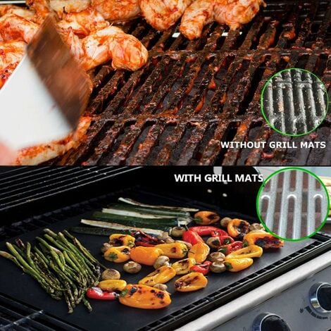BBQ Reusable Mat-100% Non-Stick, Easy to Clean Grilling Sheet for Smokers