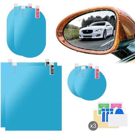 Car Rearview Mirror Protective Stickers Waterproof Antifog Pet