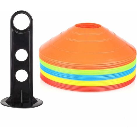 Set of 50 Football Marking Plots Training Cones with Support 5 ...