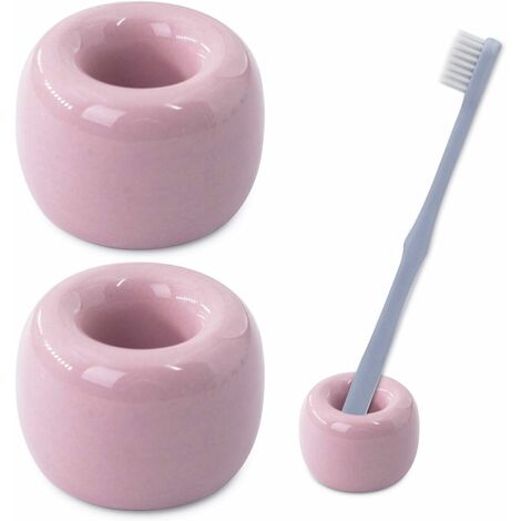 Pink Bathroom Toothbrush Ceramic ...