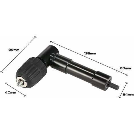 90 Degrees Drilling Extension Chuck Right Angle Drill Adapter Aluminum  Alloy 8mm Shaft Electric Drill Extension Tool