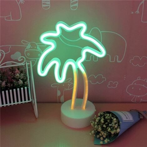 Neon coconut store tree