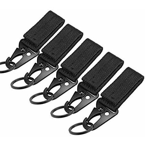 2 pull-out key fobs, 68 cm wire, metal key roll with carabiner and belt clip  for keys, card holder, ID card holder, access card 