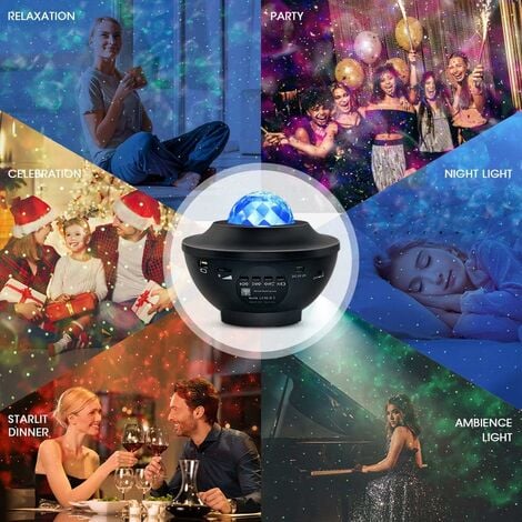 LangRay LED Projector Lamp, Starry Sky Projector with Remote Control, Timer  and Bluetooth Speaker, for Bedroom /
