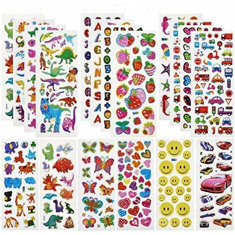 3D Sticker Set for Kids Girls 25 Different Sheets of Over 600 Puffy ...