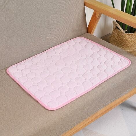LangRay Dog Cooling Mat Summer Dog Mat Breathable Cat Blanket Cat Ice Pads Non-stick Durable Pad Pet Products (Pink 70X55cm)