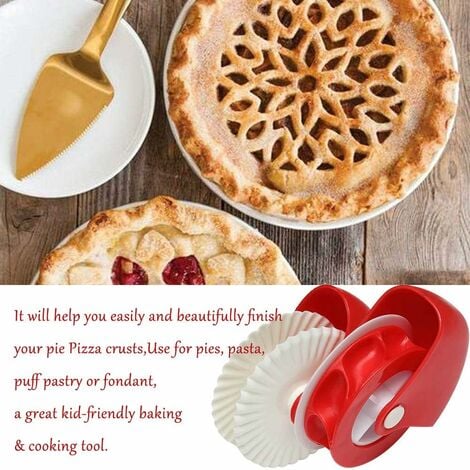 Plastic Pizza Pastry Lattice Cutter Pastry Pie Cutter Wheel Roller