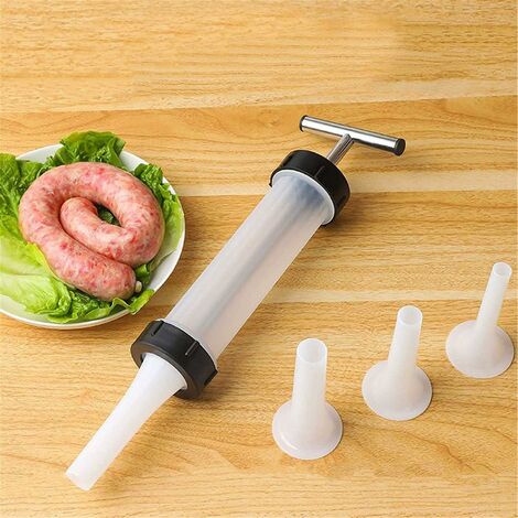 Sausage Stuffer Machine Manual Sausage Maker Meat Stuffer Filler Homemade  and Detachable Quick Meat Filling Sausage Maker Stainless Steel Sausage